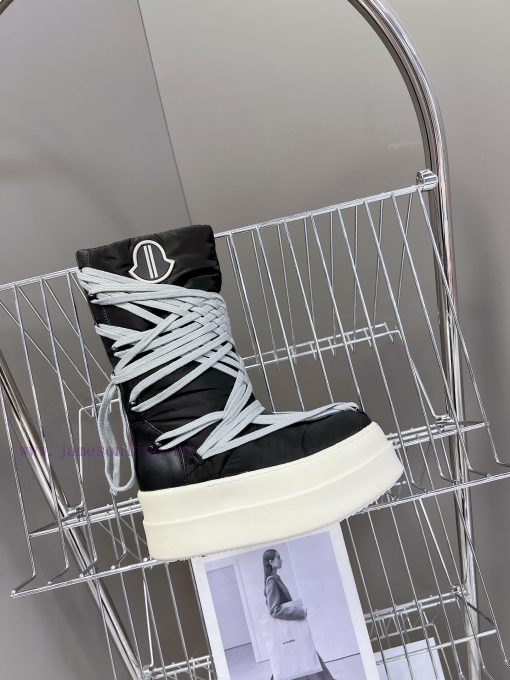 RO Owens Rickowens mainline shoelace crossover snow bootsThe imported fabric material and negaaisong - Image 6