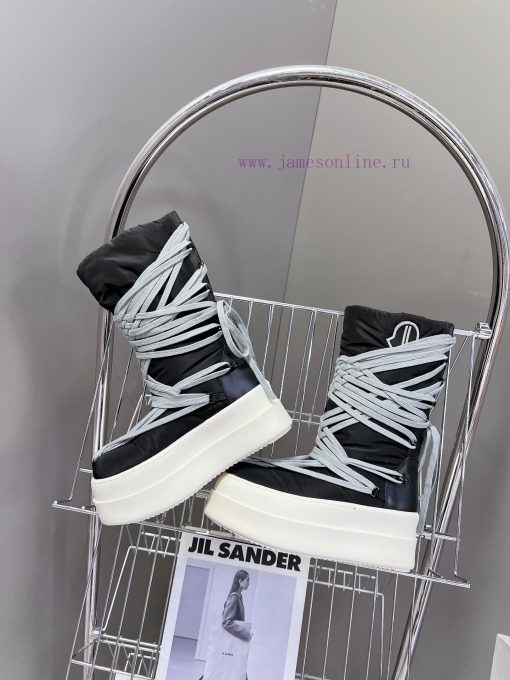 RO Owens Rickowens mainline shoelace crossover snow bootsThe imported fabric material and negaaisong - Image 7
