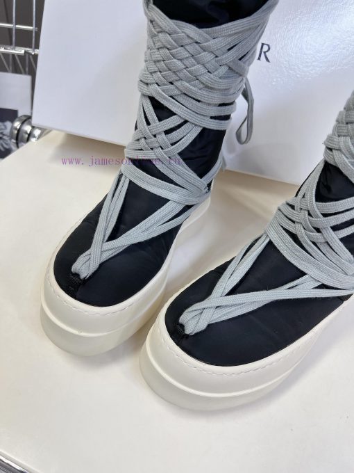 RO Owens Rickowens mainline shoelace crossover snow bootsThe imported fabric material and negaaisong - Image 8