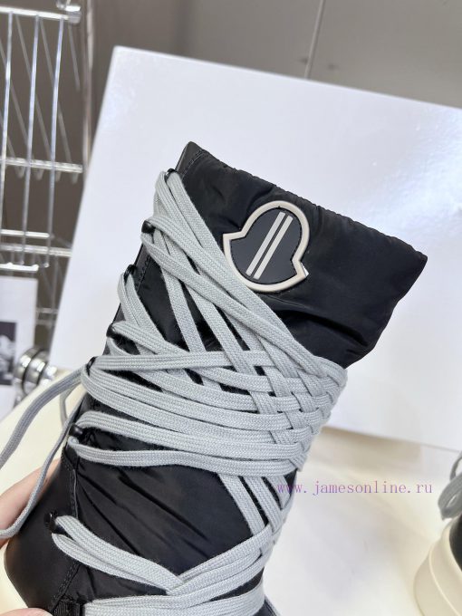 RO Owens Rickowens mainline shoelace crossover snow bootsThe imported fabric material and negaaisong - Image 9