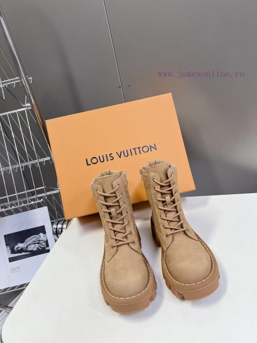 Louis Vuitton LV synchronous series new thick soled dad shoes couple's leather boots are ful12uz0fop - Image 2