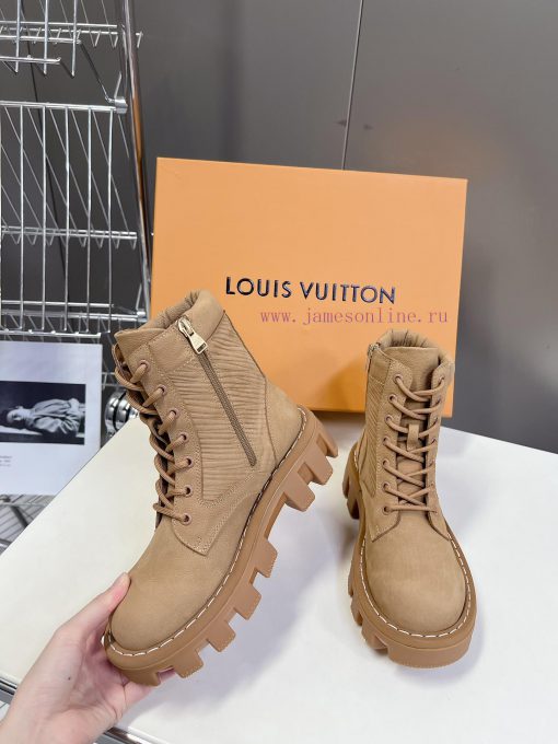 Louis Vuitton LV synchronous series new thick soled dad shoes couple's leather boots are ful12uz0fop - Image 5