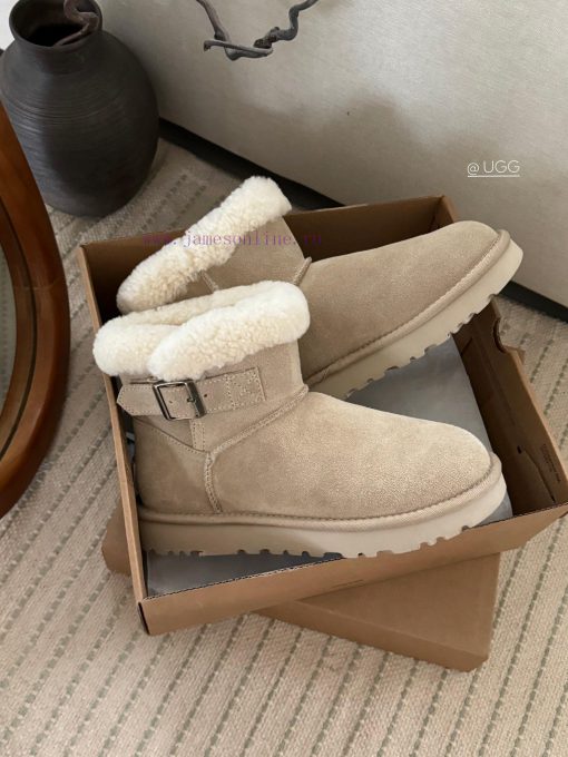 𝐔*g ₂₀₂₄ .  Curl up a row of buttoned snow bootsMilard Girl's Dream Boots~Handmade top layeriibdzumt - Image 3