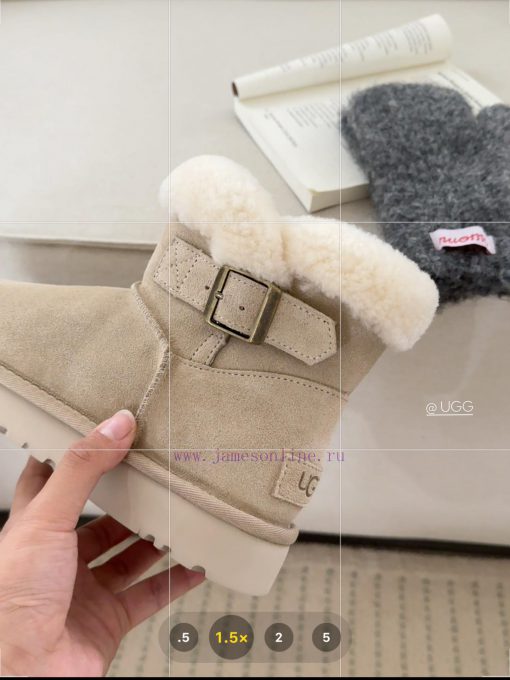 𝐔*g ₂₀₂₄ .  Curl up a row of buttoned snow bootsMilard Girl's Dream Boots~Handmade top layeriibdzumt - Image 5