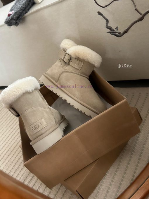 𝐔*g ₂₀₂₄ .  Curl up a row of buttoned snow bootsMilard Girl's Dream Boots~Handmade top layeriibdzumt - Image 9