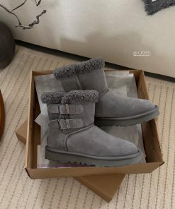 𝐔*g ₂₀₂₄ .  Curly double breasted snow bootsMilard Girl's Dream Boots~Handmade top layer of a1vdu0z5
