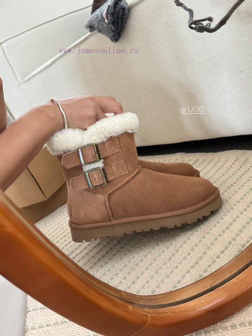 𝐔*g ₂₀₂₄ .  Curly double breasted snow bootsMilard Girl's Dream Boots~Handmade top layer of wvt30su8 - Image 3