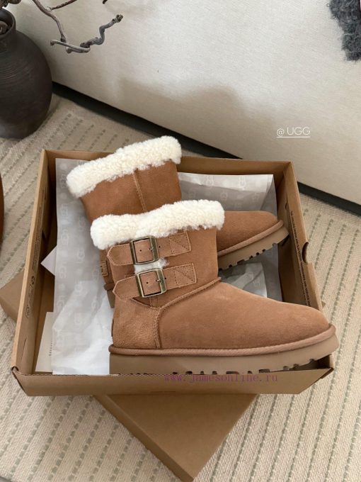 𝐔*g ₂₀₂₄ .  Curly double breasted snow bootsMilard Girl's Dream Boots~Handmade top layer of wvt30su8 - Image 4