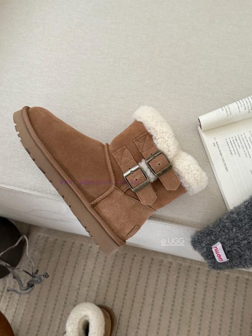 𝐔*g ₂₀₂₄ .  Curly double breasted snow bootsMilard Girl's Dream Boots~Handmade top layer of wvt30su8 - Image 5
