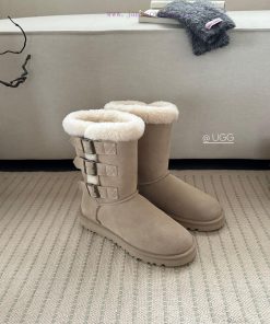 𝐔*g ₂₀₂₄ .  Curly three breasted snow bootsMilard Girl's Dream Boots~Handmade top layer of cc12lz67e