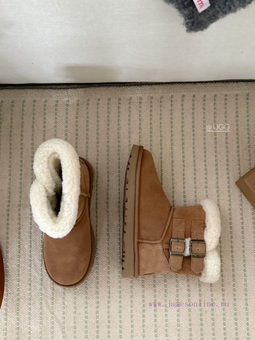 𝐔*g ₂₀₂₄ .  Curly double breasted snow bootsMilard Girl's Dream Boots~Handmade top layer of wvt30su8 - Image 8