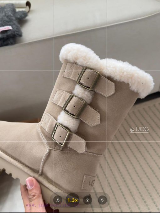 𝐔*g ₂₀₂₄ .  Curly three breasted snow bootsMilard Girl's Dream Boots~Handmade top layer of cc12lz67e - Image 5