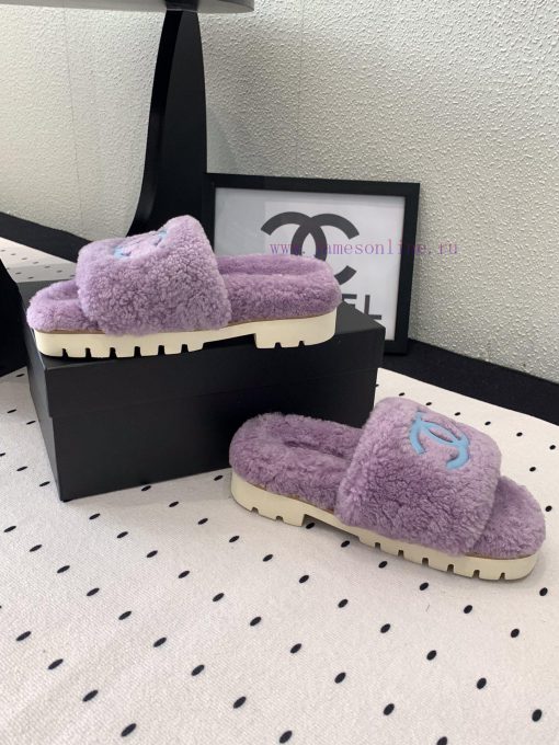 Chanel's new thick soled hairy shoes are fashionable and stylish, with a delicate and soft t9h70egg9 - Image 4