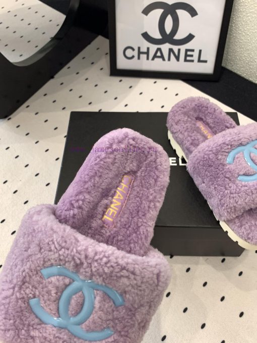 Chanel's new thick soled hairy shoes are fashionable and stylish, with a delicate and soft t9h70egg9 - Image 7