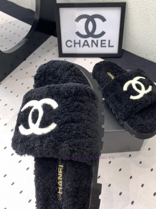 Chanel's new thick soled hairy shoes are fashionable and stylish, with a delicate and soft tk1xt0o18 - Image 6