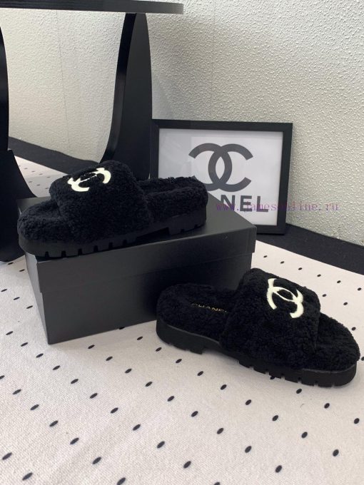Chanel's new thick soled hairy shoes are fashionable and stylish, with a delicate and soft tk1xt0o18 - Image 9