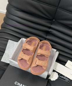 Chanel 24 new wool Velcro sandal series with foam outsoleAutumn and Winter Wool SeriesAll wo9a23noi4