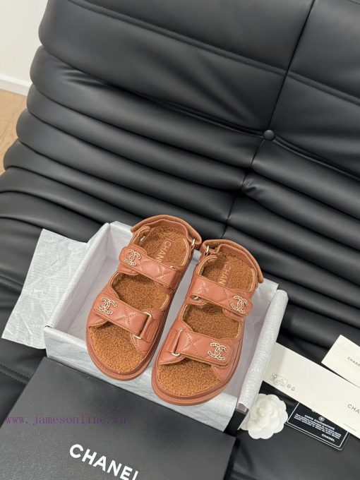 Chanel 24 new wool Velcro sandal series with foam outsoleAutumn and Winter Wool SeriesAll wosgv7xgf2 - Image 2