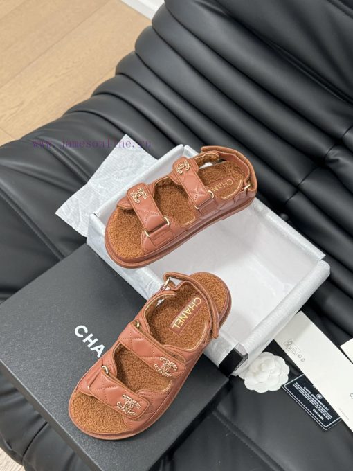 Chanel 24 new wool Velcro sandal series with foam outsoleAutumn and Winter Wool SeriesAll wosgv7xgf2 - Image 9