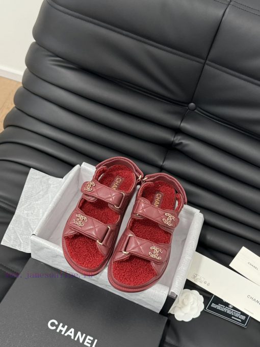 Chanel 24 new wool Velcro sandal series with foam outsoleAutumn and Winter Wool SeriesAll wor5w75mi1