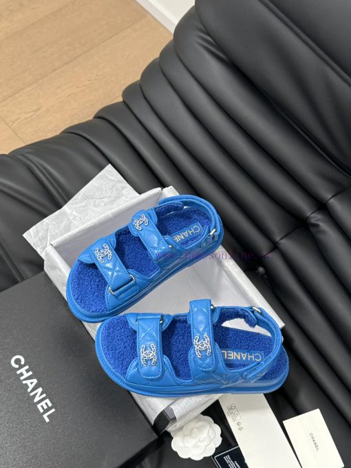 Chanel 24 new wool Velcro sandal series with foam outsoleAutumn and Winter Wool SeriesAll wokrkti8i1 - Image 7