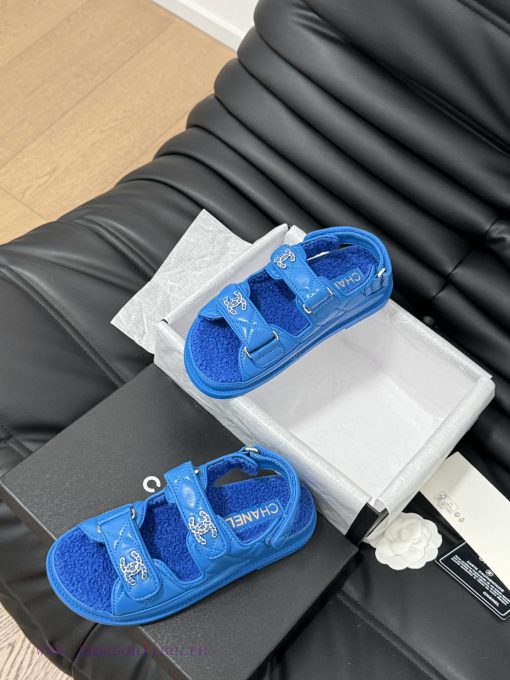 Chanel 24 new wool Velcro sandal series with foam outsoleAutumn and Winter Wool SeriesAll wokrkti8i1 - Image 9