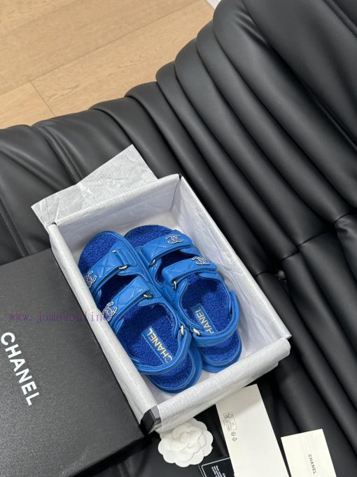 Chanel 24 new wool Velcro sandal series with foam outsoleAutumn and Winter Wool SeriesAll wokrkti8i1 - Image 10