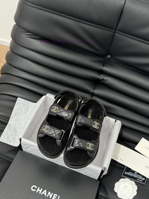 Chanel 24 new wool Velcro sandal series with foam outsoleAutumn and Winter Wool SeriesAll woym1rbv0w