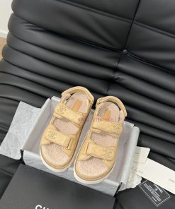 Chanel 24 new wool Velcro sandal series with foam outsoleAutumn and Winter Wool SeriesAll wo7mtbwbaw