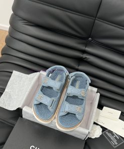 Chanel 24 new wool Velcro sandal series with foam outsoleAutumn and Winter Wool SeriesAll wo8qc6cq6o