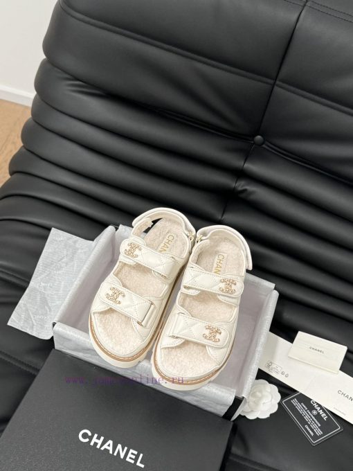 Chanel 24 new wool Velcro sandal series with foam outsoleAutumn and Winter Wool SeriesAll wokpfiw7zr