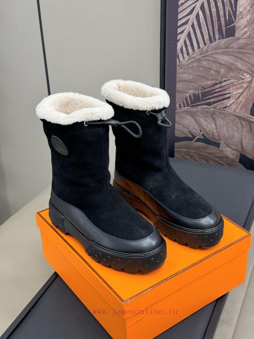 Herme…s fw24 new arrival～H Home 24 Autumn/Winter Snow Boots New ProductThe foam material solqgmfy2us - Image 3
