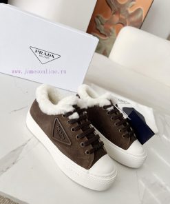 The most PRADA Prada 24 autumn/winter new item on the market △ Triangle logo wool single shoxc13ktj3