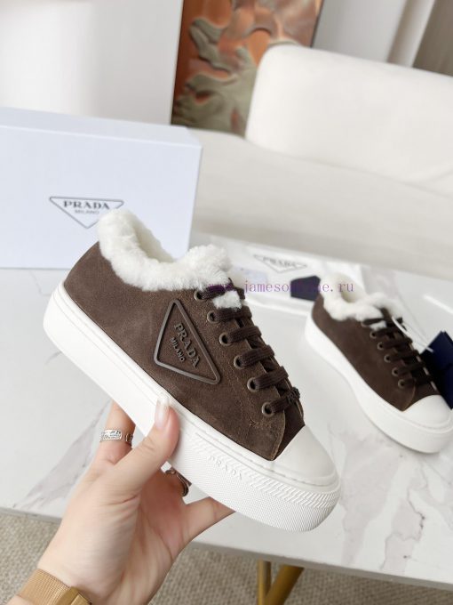 The most PRADA Prada 24 autumn/winter new item on the market △ Triangle logo wool single shoxc13ktj3 - Image 4