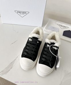 The most PRADA Prada 24 autumn/winter new item on the market △ Triangle logo wool single sho2udpct5w