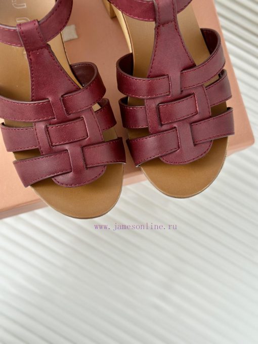 MIU MIU/Miu Miu Classic Waterproof Platform Thick Heel Pig Cage SandalsThis sandal is really3i9nv29i - Image 8