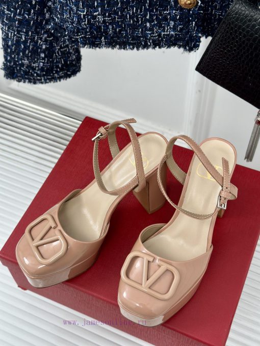 Valentin | Valentino Classic V-Buckle Hatred Sky High Waterproof Platform High Heel Sandals 9n6zyoyz - Image 3
