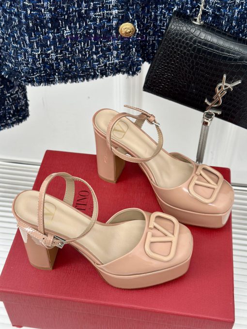 Valentin | Valentino Classic V-Buckle Hatred Sky High Waterproof Platform High Heel Sandals 9n6zyoyz - Image 4