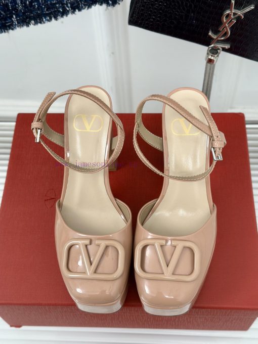 Valentin | Valentino Classic V-Buckle Hatred Sky High Waterproof Platform High Heel Sandals 9n6zyoyz - Image 5
