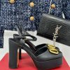 Valentin | Valentino Classic V-Buckle Hatred Sky High Waterproof Platform High Heel Sandals skn4r4lu