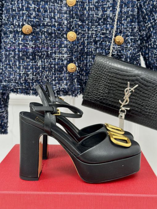 Valentin | Valentino Classic V-Buckle Hatred Sky High Waterproof Platform High Heel Sandals skn4r4lu - Image 2