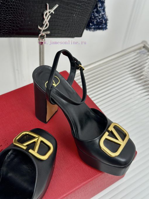 Valentin | Valentino Classic V-Buckle Hatred Sky High Waterproof Platform High Heel Sandals skn4r4lu - Image 6