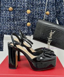 Valentin | Valentino Classic V-Buckle Hatred Sky High Waterproof Platform High Heel Sandals lq6xygsv