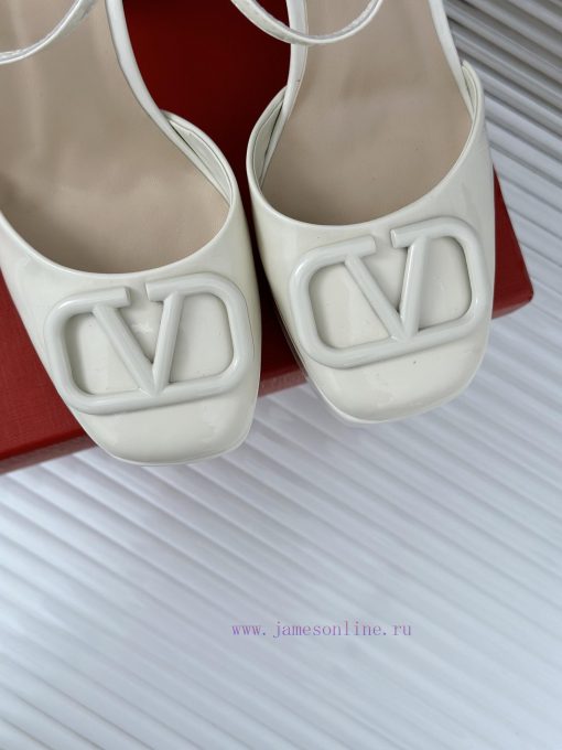 Valentin | Valentino Classic V-Buckle Hatred Sky High Waterproof Platform High Heel Sandals 85usci9o - Image 8