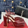 Valentin | Valentino Classic V-Buckle Hatred Sky High Waterproof Platform High Heel Sandals zi6zda1b