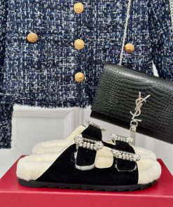 Top versionRoger Vivier | RV Double Diamond Button Hairy SlippersA pair of easy to wear slipzddwueqx