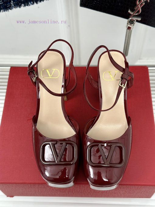 Valentin | Valentino Classic V-Buckle Hatred Sky High Waterproof Platform High Heel Sandals zi6zda1b - Image 5