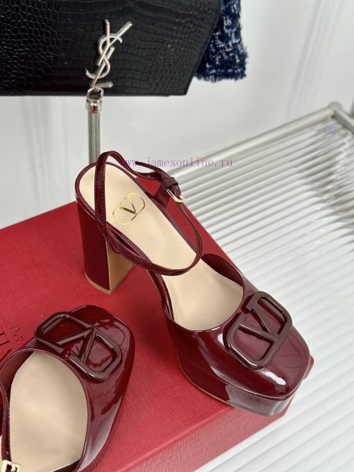 Valentin | Valentino Classic V-Buckle Hatred Sky High Waterproof Platform High Heel Sandals zi6zda1b - Image 6