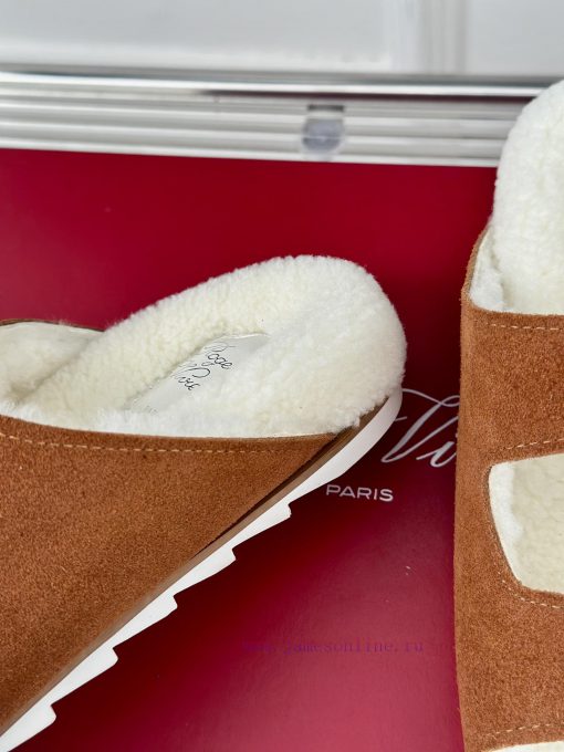 Top versionRoger Vivier | RV Double Diamond Button Hairy SlippersA pair of easy to wear slipd5ynrpfr - Image 7