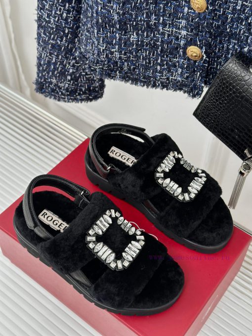 Roger Vivier/RV24s Autumn/Winter New ProductsThick bottom square buckle diamond buckle seriexkbzvtce - Image 4